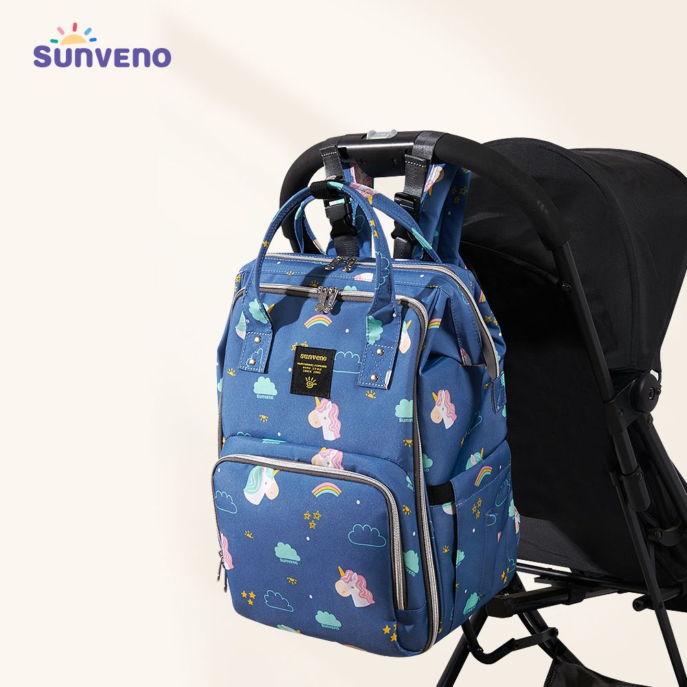 "Sunveno 20L Stylish Multifunctional Diaper Bag Backpack"